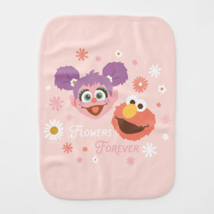 Abby Cadabby & Elmo Flowers Forever Baby Burp Cloth