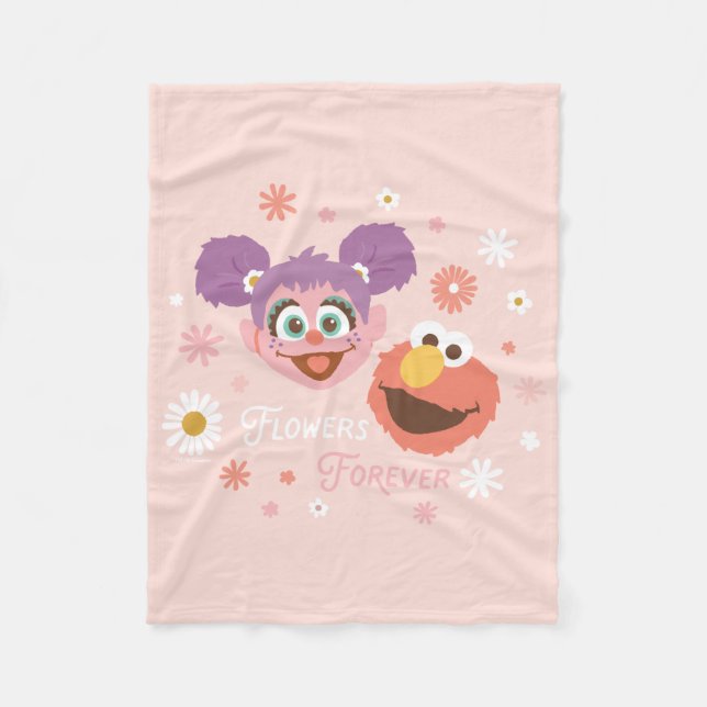 Abby Cadabby & Elmo | Flowers Forever Fleece Blanket (Front)