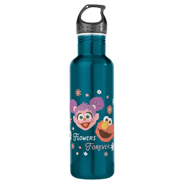 Abby Cadabby & Elmo | Flowers Forever Stainless Steel Water Bottle (Front)