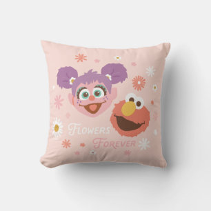 Abby Cadabby & Elmo Flowers Forever Throw Pillow