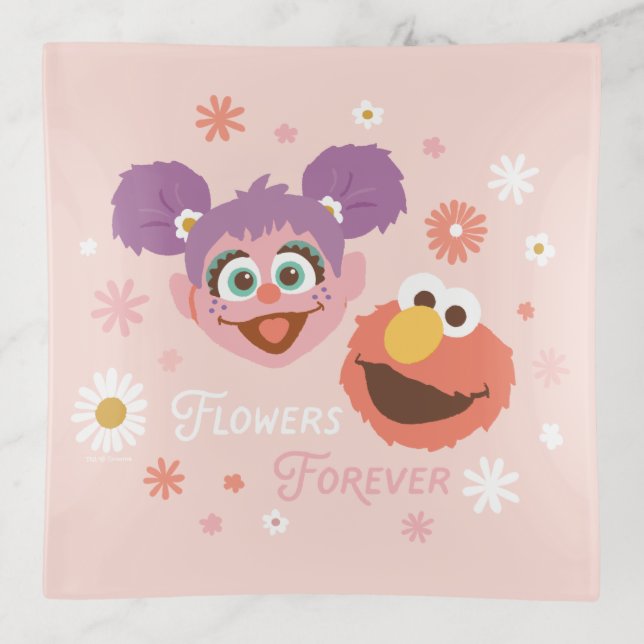 Abby Cadabby & Elmo | Flowers Forever Trinket Tray (Front)