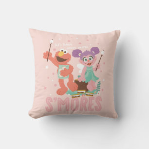 Abby Cadabby & Elmo Let's Have Some More Smores Throw Pillow