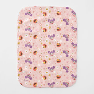 Abby Cadabby & Elmo   Woodland Pattern Baby Burp Cloth