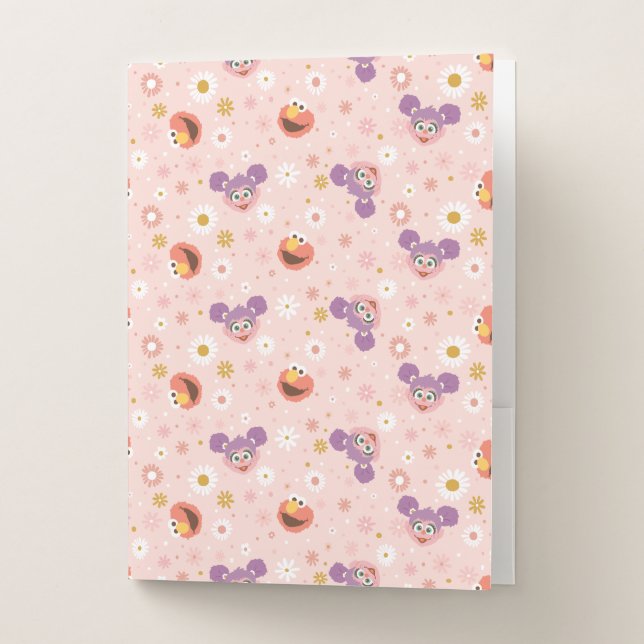 Abby Cadabby & Elmo | Woodland Pattern Pocket Folder (Front)