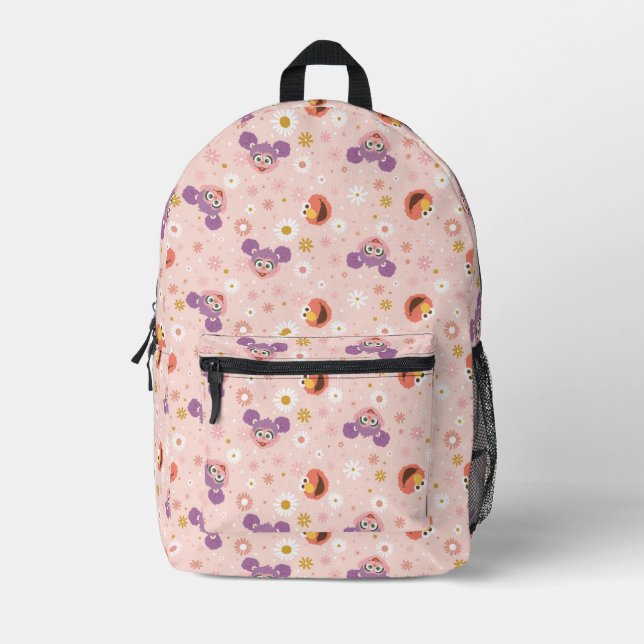 Abby Cadabby & Elmo | Woodland Pattern Printed Backpack (Front)