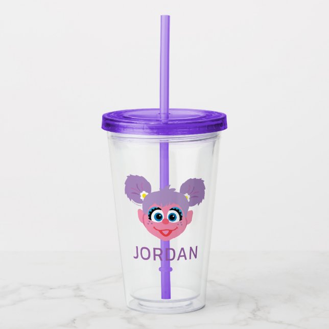 Abby Cadabby | Flower Face | Add Your Name Acrylic Tumbler (Front)