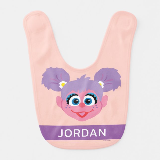 Abby Cadabby | Flower Face | Add Your Name Baby Bib (Front)