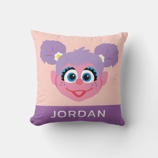Abby Cadabby | Flower Face | Add Your Name Throw Pillow (Front)