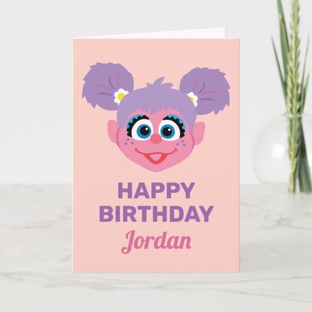 Abby Cadabby | Flower Face | Happy Birthday Card (Front)