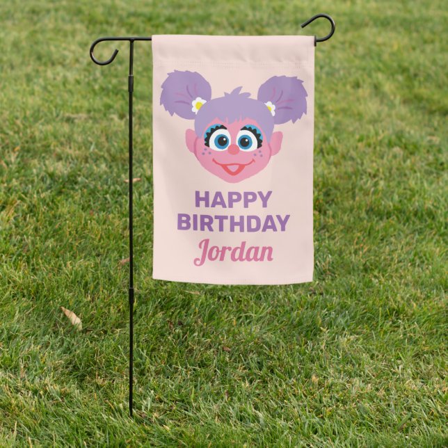 Abby Cadabby | Flower Face | Happy Birthday Garden Flag (In SItu)