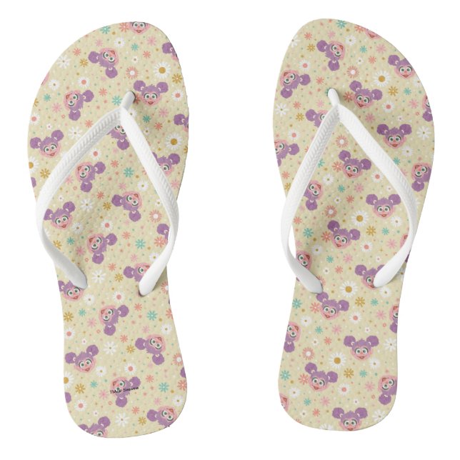 Abby Cadabby | Flower Face Pattern Flip Flops (Footbed)