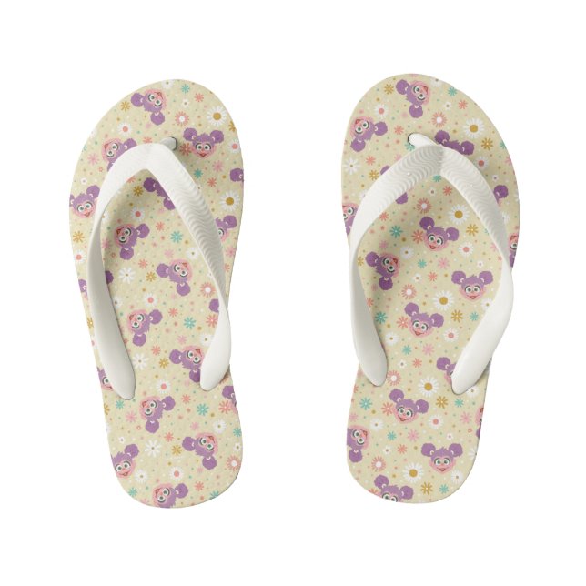 Abby Cadabby | Flower Face Pattern Kid's Flip Flops (Footbed)