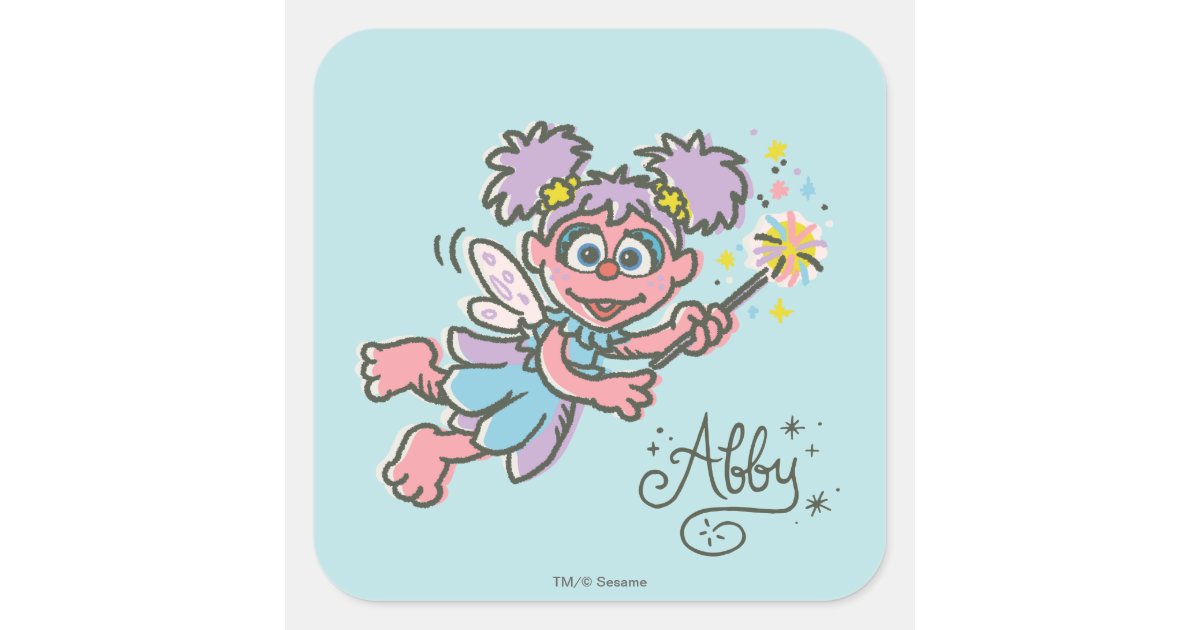 Abby Cadabby Flying Square Sticker | Zazzle