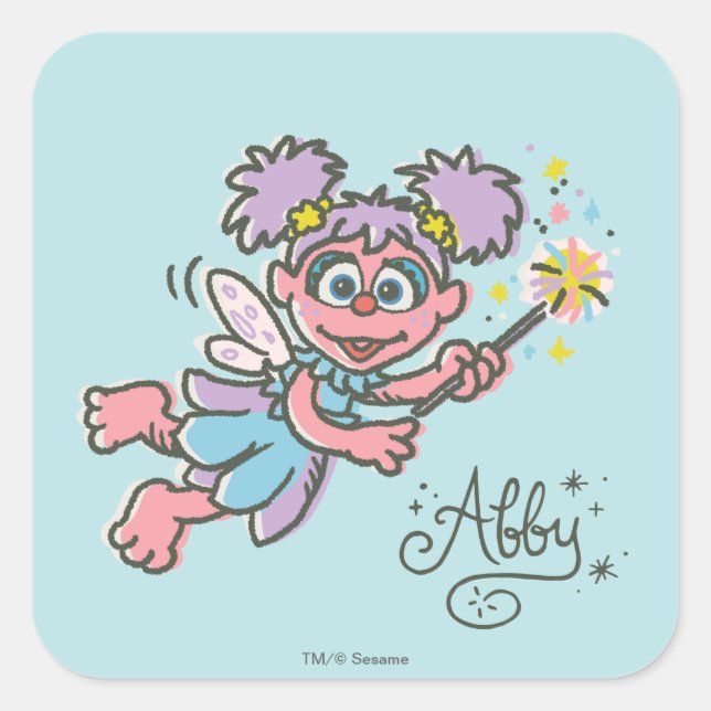 Abby Cadabby Flying Square Sticker (Front)