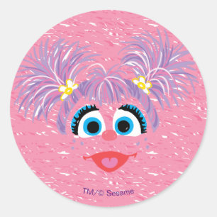 Abby Cadabby Fur Face Pattern Classic Round Sticker