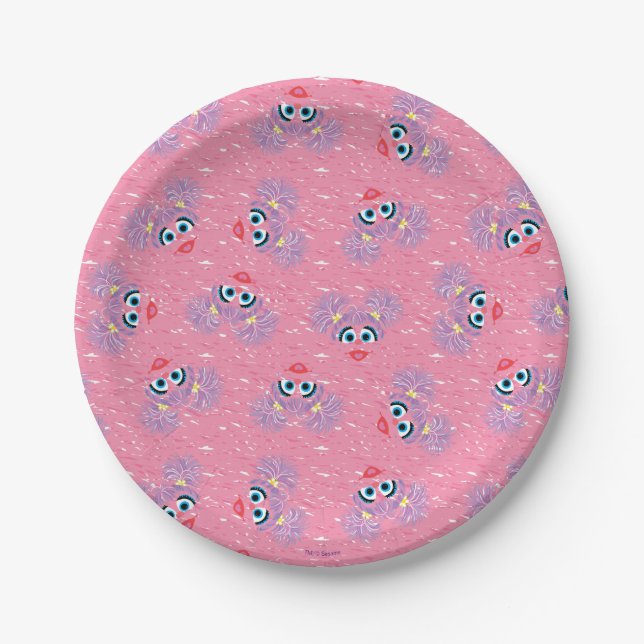 Abby Cadabby Fur Face Pattern Paper Plates (Front)
