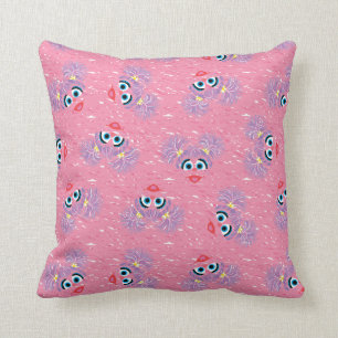 Abby Cadabby Fur Face Pattern Throw Pillow
