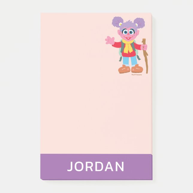 Abby Cadabby Hiking | Add Your Name Post-it Notes (Front)