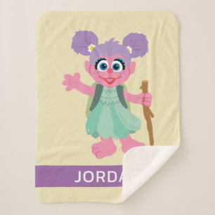 Abby Cadabby Hiking Add Your Name Sherpa Blanket