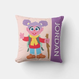 Abby Cadabby Hiking   Add Your Name Throw Pillow