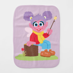 Abby Cadabby Making S'mores Baby Burp Cloth