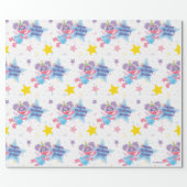 Abby Cadabby Party Star Pattern Wrapping Paper (Flat)