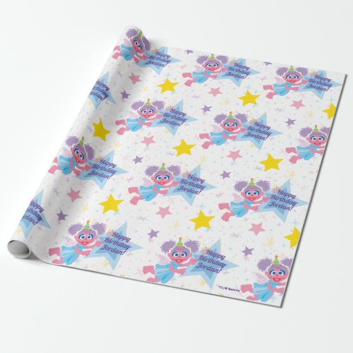 Abby Cadabby Party Star Pattern Wrapping Paper