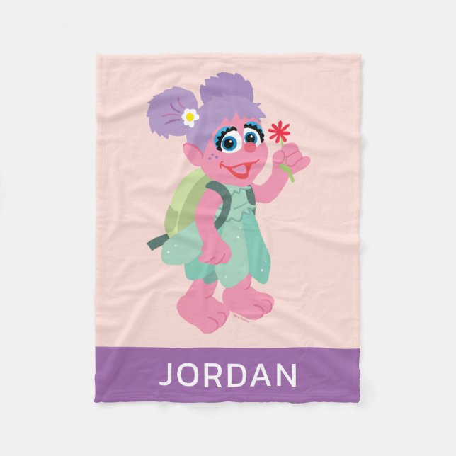 Abby Cadabby | Picking Daisies | Add Your Name Fleece Blanket (Front)