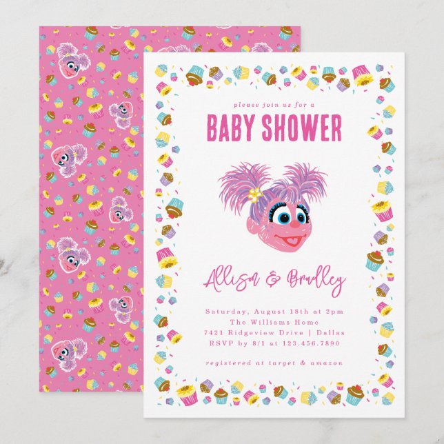 Abby Cadabby Pink Baby Shower Confetti Invitation (Front/Back)