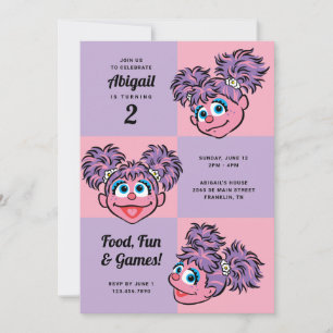 Abby Cadabby Pink & Purple Girls Birthday Invitation