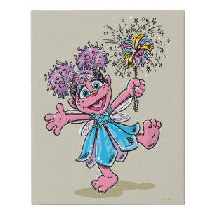 Abby Cadabby Retro Art Faux Canvas Print