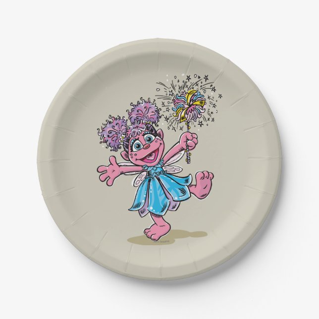 Abby Cadabby Retro Art Paper Plates (Front)