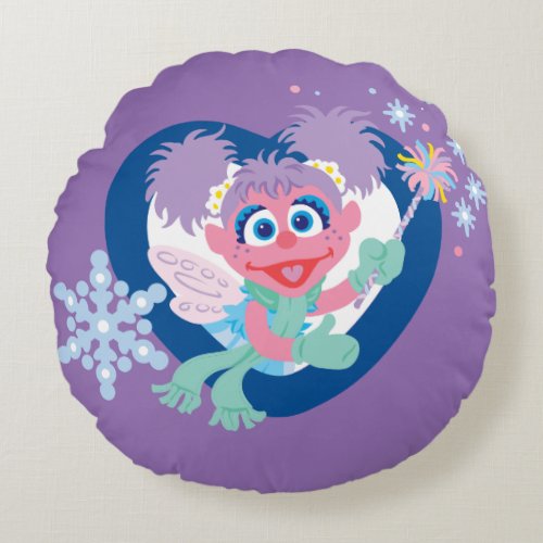 Abby Cadabby Snowflake Round Pillow