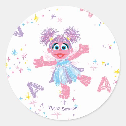 Abby Cadabby Sparkle Pattern Classic Round Sticker