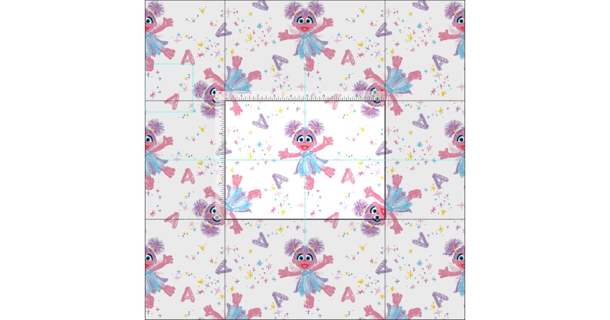 Abby Cadabby Sparkle Pattern Fabric | Zazzle