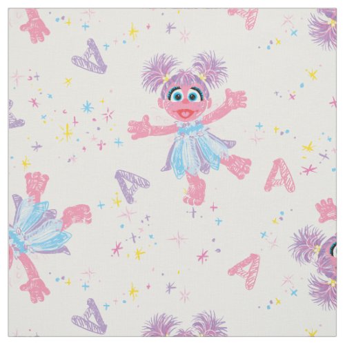 Abby Cadabby Sparkle Pattern Fabric
