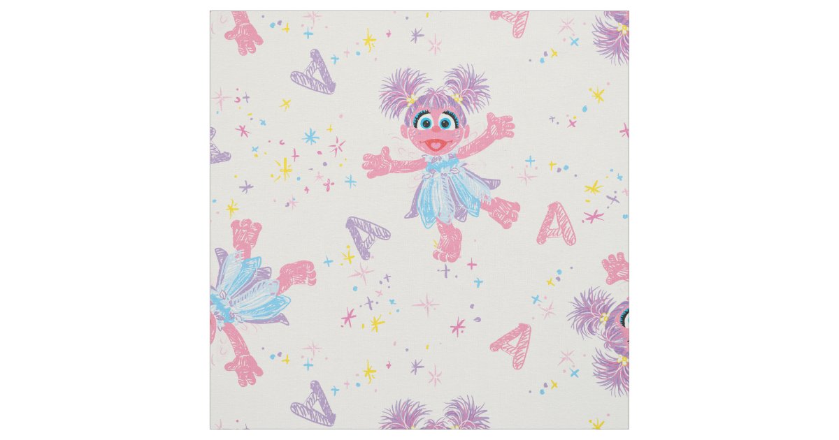 Abby Cadabby Sparkle Pattern Fabric | Zazzle