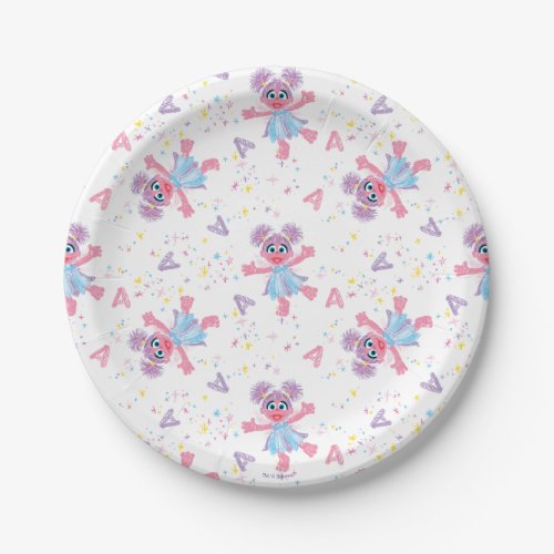 Abby Cadabby Sparkle Pattern Paper Plates