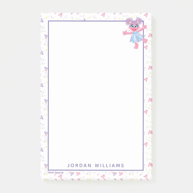 Abby Cadabby Sparkle Pattern Post-it Notes (Front)