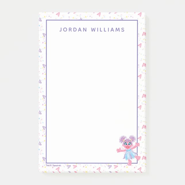 Abby Cadabby Sparkle Pattern Post-it Notes (Front)