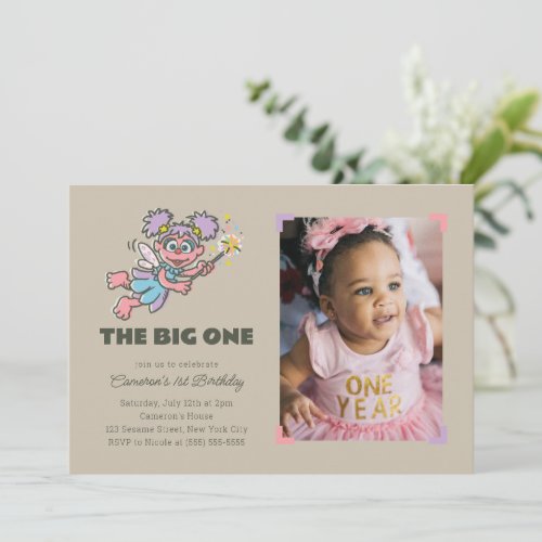 Abby Cadabby The Big One First Birthday _ Photo Invitation