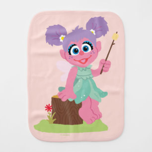 Abby Cadabby Toasting Marshmallows Baby Burp Cloth