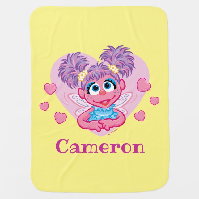 Abby Cadabby Valentine Hearts Graphic Baby Blanket (Front)