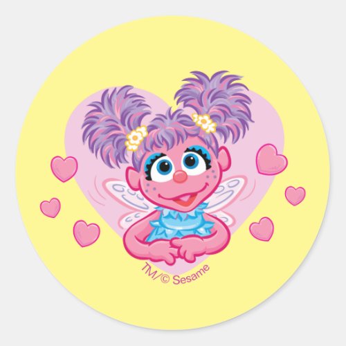 Abby Cadabby Valentine Hearts Graphic Classic Round Sticker