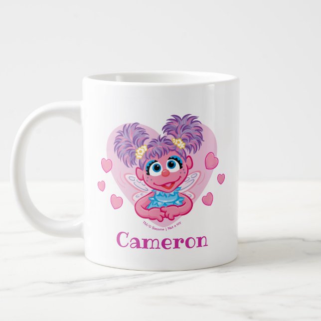 Abby Cadabby Valentine Hearts Graphic Giant Coffee Mug (Left)