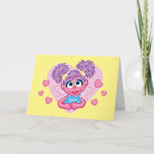 Abby Cadabby Valentine Hearts Graphic Holiday Card (Front)