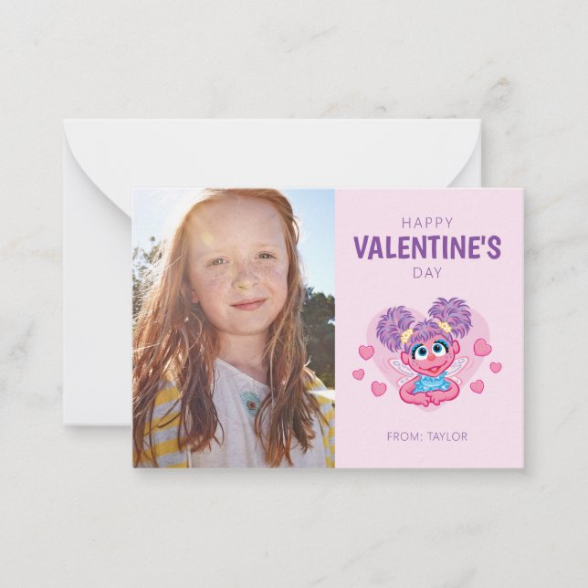 Abby Cadabby Valentine Hearts Graphic Note Card (Front)