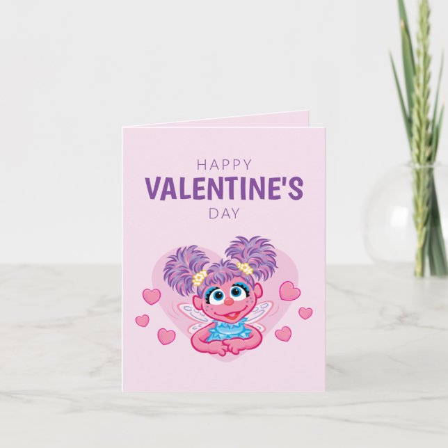 Abby Cadabby Valentine Hearts Graphic Note Card (Front)