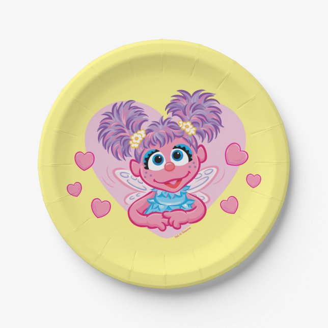 Abby Cadabby Valentine Hearts Graphic Paper Plates (Front)