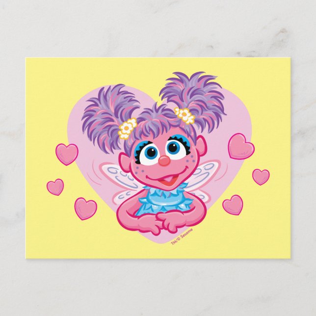 Abby Cadabby Valentine Hearts Graphic Postcard (Front)